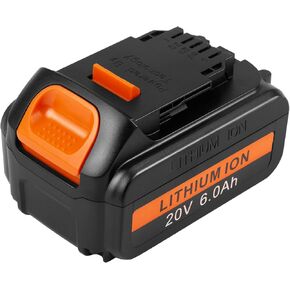 ARyee 2Pack 20V 6.0Ah Replacement for Dewalt Battery Compatible with Dewalt 20V MAX XR Tools DCB200, DCB201, DCB203, DCB204, DCB205, DCB181, DCB180, DCB206, DCD/DCF/DCG Series Cordless Power Tools