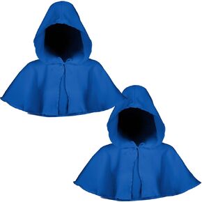 2Pcs Halloween Grim Cowl Cloak Medieval Cowl Hooded Cape Vintage Unisex Poncho for Halloween Christmas Costume Cosplay Party