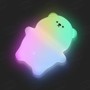 UNEEDE LED Benson Night Light, Cute Duck Animal Silicone Nursery Night Light Rechargeable Table Lamp Bedside Lamp with Touch Sensor for Baby Girls Women Bedrooms, Living Room