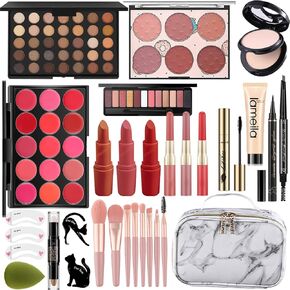 MISS ROSE M All In One Makeup Kit, Kit for Women Full Kit,Multipurpose Women's Sets,Beginners and Professionals Alike,Easy to Carry(Pink）