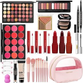 MISS ROSE M All In One Makeup Kit, Kit for Women Full Kit,Multipurpose Women's Sets,Beginners and Professionals Alike,Easy to Carry(Pink）