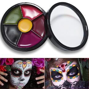 6 Pcs Glow in the Dark Face Body Paint,Blacklight Neon Face & Body Paints,Easily Cleanable Face & Body Paint Set Neon Body Makeup Glow in the Dark Party Supplies