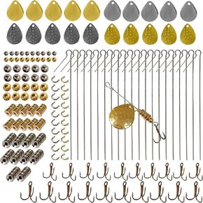 Fishing Lures DIY Kit, 231PCS Fish Spinner Spoon Lures Making Kit Fishing Tackle Spinners