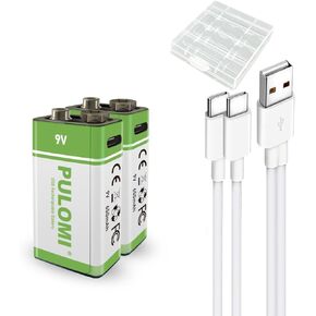 PULOMI USB Lithium ion Rechargeable AAA Battery, High Capacity 1.5V 550mWh Rechargeable AAA Battery, 1 H Fast Charge, 1200 Cycle with Type C Port Cable, Constant Output,8-Pack