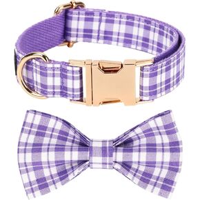Mewtwo Fancy Dog Collar Gift Box, with Bow Tie and Metal Buckle；Puppy Collar for Boys and Girls; Holiday Pet Gifts; Suitable for Large, Medium and Small Dogs；Leopard Print,Large(Pack of 1)