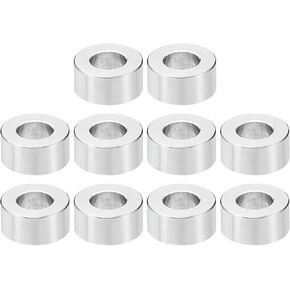 PATIKIL M8 Stainless Steel Spacers, 10Pcs Metal Spacer Stainless Steel 8.2mm ID x 16mm OD x 6mm L Stainless Steel Spacer Screw Standoff for 5/16" or M8 Screw