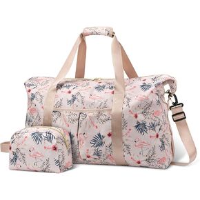 Tuwubi Travel Duffle Bag, Gym Bag for Women, Weekender Bag, Tote Bag, 45L Travel Duffel Bags with Small Pouch - Black