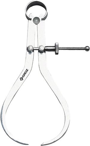 Groz 01411 4" Spring Outside Caliper, Matte Finish, with Solid Nut in Kuwait