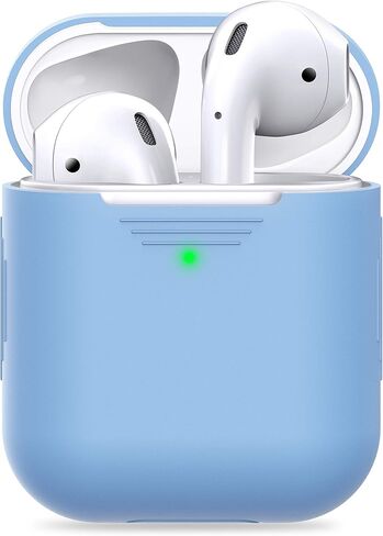 KeyBudz AirPods 2 & 1 Case [Front LED Visible] Protective Silicone Cover and Skin Compatible with Apple AirPods (Without Carabiner, Lava Red) in Saudi Arabia