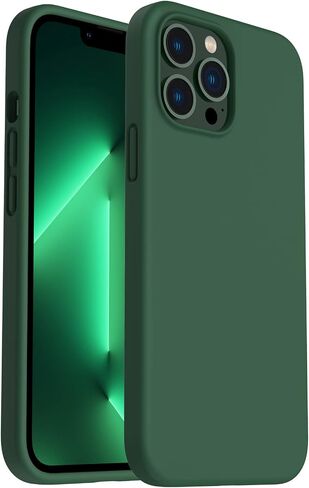 حافظة سيليكون سائلة مقاومة للصدمات من ORNARTO مصممة لهاتف iPhone 13 Pro Max مقاس 6.7 بوصة، حافظة حماية شاملة من المطاط الهلامي ضد الصدمات، حماية من السقوط 6.7 بوصة-منتصف الليل in Kuwait