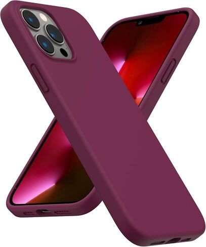 ORNARTO Shockproof Liquid Silicone Designed for iPhone 13 Pro Max Case 6.7", Gel Rubber Comprehensive Protection Anti-Shock Cover Case Drop Protection 6.7inch-Midnight in Kuwait