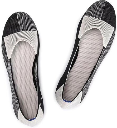 Frank Mully Women’s Ballet Flat Shoes Knit Dress Shoes Round Toe Slip On Ballerina Flats for Woman Low Wedge Comfort Soft in Saudi Arabia