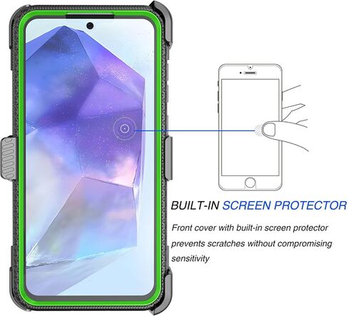 Tekcoo Holster Case for Galaxy A35 5G | SM-A356 [Tshell] Shock Absorbing [Built-in Screen Protector] [Kickstand Locking Belt Clip] Carrying Swivel Defender Full Body Cover for Samsung A35 5G [Black] in Saudi Arabia