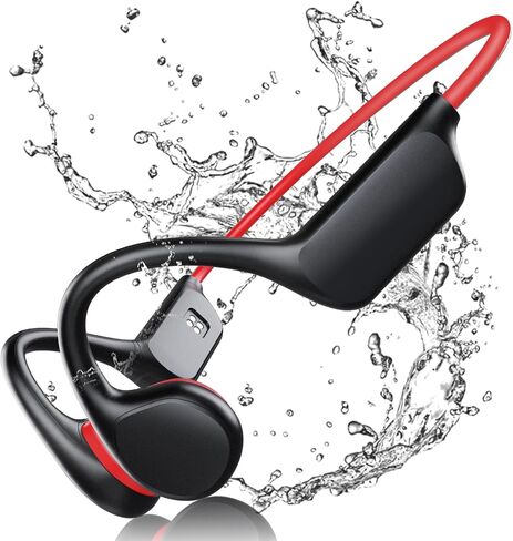 سماعات رأس FEICO Bone Conduction، سماعات أذن لاسلكية مفتوحة الأذن، سماعات تشغيل بلوتوث 5.3 مع ميكروفون - مشغل MP3 مدمج بذاكرة 32 جيجابايت IP68 مقاومة للماء للسباحة والتزلج والدراجة in Saudi Arabia
