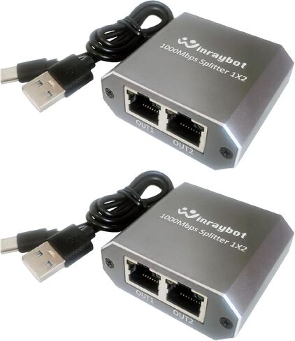 Ethernet splitter，ethernet splitter 1 to 2，ethernet switch 2 port 1000Mbps，LAN splitter，ethernet cable splitter, LAN RJ45 Port Work with CAT5/5E Cat6/7/8/ Cable,Two Devices Work Simultaneously in Saudi Arabia