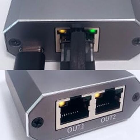 Ethernet splitter，ethernet splitter 1 to 2，ethernet switch 2 port 1000Mbps，LAN splitter，ethernet cable splitter, LAN RJ45 Port Work with CAT5/5E Cat6/7/8/ Cable,Two Devices Work Simultaneously in Saudi Arabia
