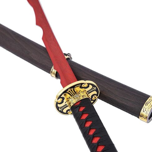 ZiQing Rivers of Blood and Moonveil Sword, Medieval Fantasy Elden Katana Cosplay Metal Sword for Elden Ring Video Game, Collection，Stage Performance (Moonveil-NEW) in Saudi Arabia