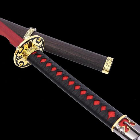 ZiQing Rivers of Blood and Moonveil Sword, Medieval Fantasy Elden Katana Cosplay Metal Sword for Elden Ring Video Game, Collection，Stage Performance (Moonveil-NEW) in Saudi Arabia