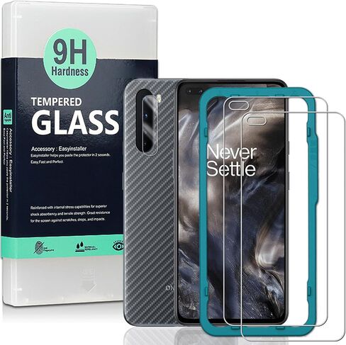 Ibywind Screen Protector For OnePlus Nord N10 5G,with 2Pcs Tempered Glass,1Pc Back Carbon Fiber Skin Protector[Fingerprint Reader,Easy to install] in Saudi Arabia