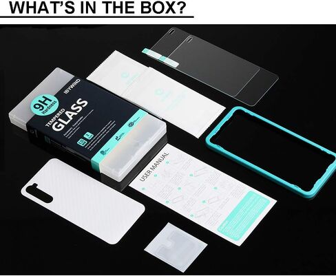 Ibywind Screen Protector For OnePlus Nord N10 5G,with 2Pcs Tempered Glass,1Pc Back Carbon Fiber Skin Protector[Fingerprint Reader,Easy to install] in Saudi Arabia