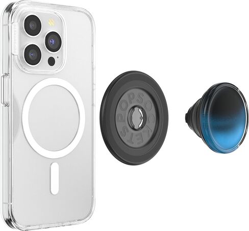 PopSockets Phone Grip Compatible with MagSafe, Phone Holder, Wireless Charging Compatible - Tidepool Lava Lamp Absinthe in Saudi Arabia
