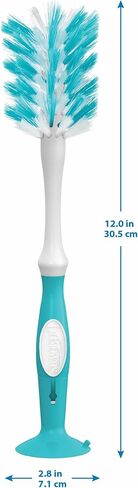 Dr. Brown's Deluxe Baby Bottle Brush with Anti-Colic Vent Cleaning Brush, Soft and Sturdy Bristles, BPA Free, Blue, 1 Pack in Saudi Arabia