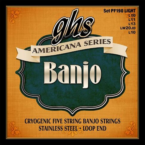 GHS Strings PF140-10 PACK - J.D. Crowe Signature Series (Studio), 5-String Stainless Steel Banjo Strings (.009 1/2-.020) in Saudi Arabia