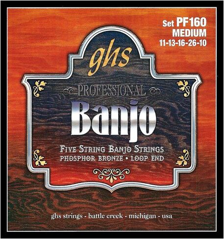 GHS Strings PF140-10 PACK - J.D. Crowe Signature Series (Studio), 5-String Stainless Steel Banjo Strings (.009 1/2-.020) in Saudi Arabia