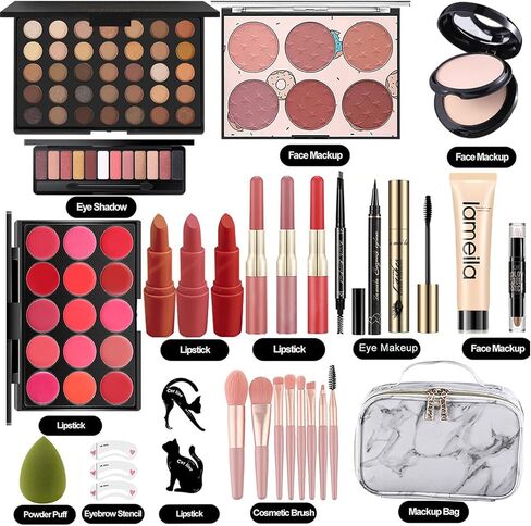 MISS ROSE M All In One Makeup Kit, Kit for Women Full Kit,Multipurpose Women's Sets,Beginners and Professionals Alike,Easy to Carry(Pink） in Saudi Arabia
