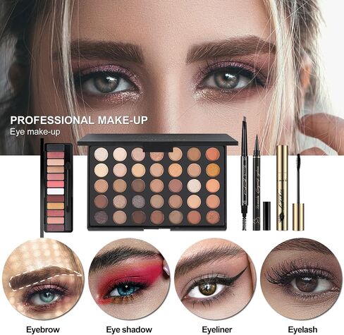 MISS ROSE M All In One Makeup Kit, Kit for Women Full Kit,Multipurpose Women's Sets,Beginners and Professionals Alike,Easy to Carry(Pink） in Saudi Arabia