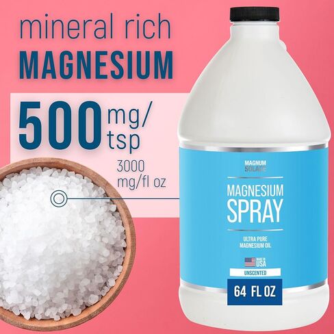 Magnesium Spray - Big 16 oz USP Grade Pure Magnesium Oil Spray - Made in USA Since 2008 in Saudi Arabia