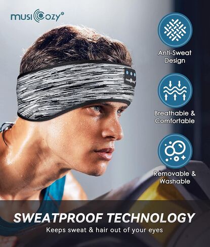 سماعات رأس للنوم من MUSICOZY مزودة بتقنية البلوتوث 5.4 سماعات رأس لاسلكية للنوم للنوم الجانبي in Kuwait