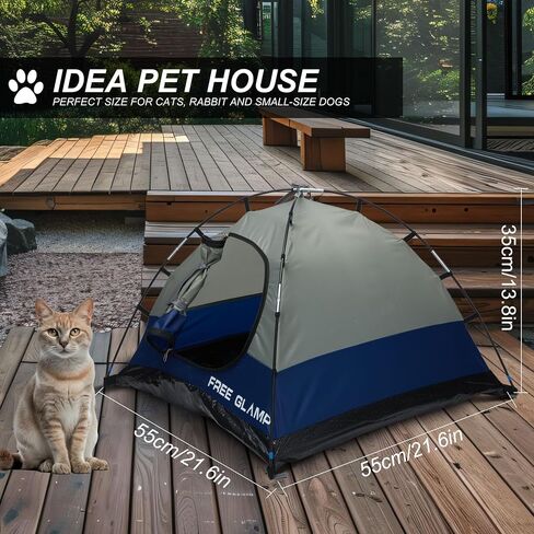 Red Outdoor Portable Cat Tent House Waterproof, Cave Bed for Indoor Small Pets,21.6x21.6x14'' in Saudi Arabia