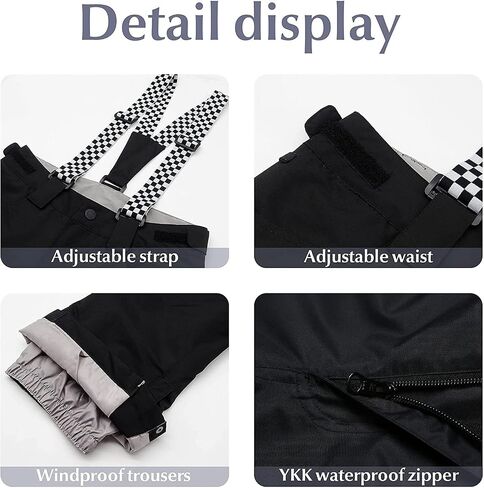 GSOU SNOW Ski Sets for Women Ski Jackets and Pants Snowsuit Snowboard Coat outfits Warm Hooded Waterproof Windproof Insulated in Kuwait