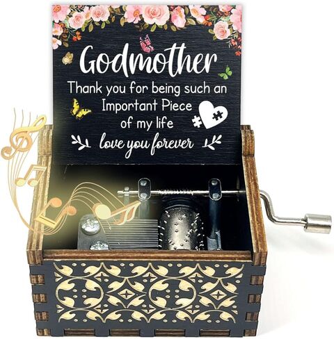 صندوق الموسيقى الخشبي - صندوق الموسيقى You are My Sunshine، من الأم إلى الابن، هدايا موسيقية فريدة للأطفال - مجموعة واحدة in Kuwait