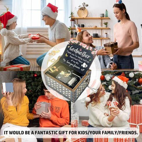 صندوق الموسيقى الخشبي - صندوق الموسيقى You are My Sunshine، من الأم إلى الابن، هدايا موسيقية فريدة للأطفال - مجموعة واحدة in Kuwait