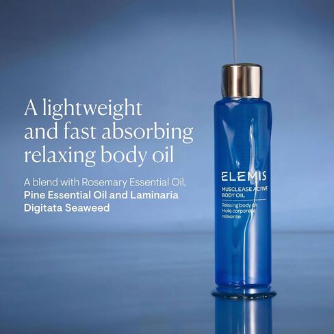 ELEMIS Musclease Active Body Oil, Fast-Absorbing Deeply Penetrates to Help Relieve, Relax, Soothe Tired and Tense Muscles, Color, Rosemary, 100 ml, 3.3 Fl Oz in Saudi Arabia