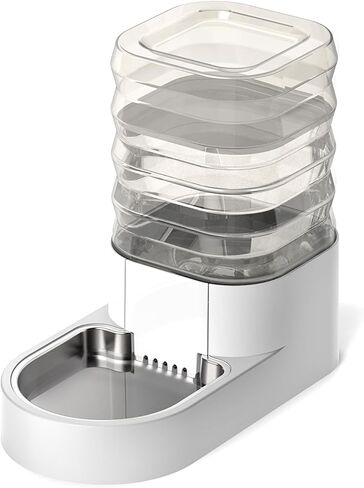 Gravity 4.5L Dog and Cat Water Bowl Dispenser, Automatic Stainless Steel Dog Water Bowl, 100% BPA-Free, Self-Filling Large Capacity Pet Water Feeder for Dogs and Cats in Saudi Arabia