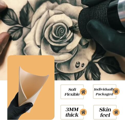 Tattoo Grip Tape - Ruicoo 4pcs Tattoo Grip Wrap Cover Disposable Tape Self-adhesive Bandage 2"x 5 Yards Black Tattoo Grip Tape for Tattoo Machine Grip Accessories, Tattoo Supplies in Kuwait