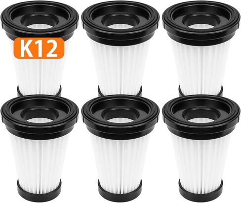 قطع غيار فلتر BBT BAMBOOST مناسبة لـ MOOSOO K12، K12 Pro، 13 مكنسة كهربائية لاسلكية، مرشحات Hepa (6 عبوات) in Kuwait