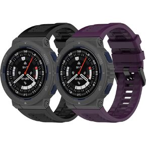2Pack Active Edge Bands for Men Women Smartwatch Accessory for Amazfit Active Edge (A2212) Watch Bands Strap Compatible with Amazfit Active Edge Bands