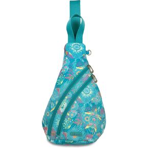 Sakroots Women's Go Sling Backpack, Autumn Enchanted Forest, 9IN x 6IN x 15IN