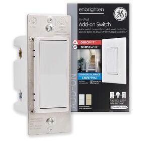 Enbrighten Z-Wave in-Wall Smart Light Switch with QuickFit™ and SimpleWire™, White and Almond Paddles, Works with Google Assistant, Alexa, & SmartThings, Z-Wave Hub Required, Smart Home, 58433
