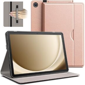 JETech Case for Samsung Galaxy Tab A9+ / A9 Plus 11-Inch 2023, PU Leather Business Folio Stand Protective Tablet Cover with Pocket & Straps, Multi-Angle Viewing, Auto Wake/Sleep (Black)