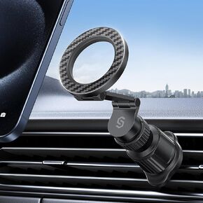 SYNCWIRE for Magsafe Car Mount Vent - Magnetic Phone Holder for Car [3D Long Arm | Flexible Rotation | Strong Magnets] Air Vent Car Phone Mount for iPhone 16 15 14 13 12 Pro Max Plus Mini Mag Safe