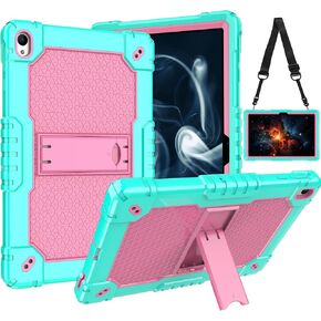 Case for Onn. 10.1" Tablet Case (2024 Model / 100135925) Slim Heavy Duty Built in Stand Hard Back Shell Protective Case with Shoulder Strap for Onn. 10.1" Gen 4 2024 Tablet (Black/Black)