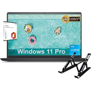 Dell Inspiron Business Laptop, 15.6" FHD Touchscreen, Intel 10-Core i7-1355U, 16GB RAM, 1TB SSD, Intel Iris Xe GPU, Webcam, Wi-Fi 6, Windows 11 Pro, with Microsoft Office Lifetime License&Laptop Stand
