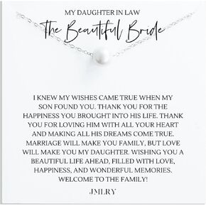 Granddaughter Wedding Gifts from Grandma and Grandpa Handmade Pearl Necklace 14K-Gold-Filled