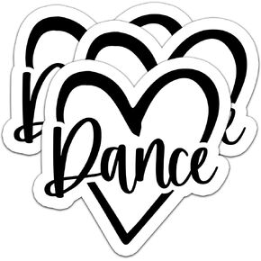 (3Pcs) Just a Girl Who Loves Dance Sticker, Retro Girls Dancing Stickers, Waterproof Vinyl Decal for Books Laptops Phones Tumblers Water Bottles, Gifts for Girls Teen Girls Dancers, Size 3 x 2.8 Inch in Saudi Arabia