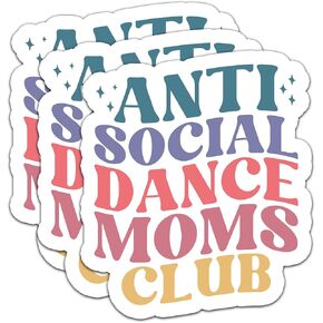 (3Pcs) Just a Girl Who Loves Dance Sticker, Retro Girls Dancing Stickers, Waterproof Vinyl Decal for Books Laptops Phones Tumblers Water Bottles, Gifts for Girls Teen Girls Dancers, Size 3 x 2.8 Inch